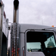 Trucks block a street near the US Capitol in Washington, DC, on February 23, 2022, as authorities prepare for the first of three possible truck convoys. - National Guard troops have been approved to help local authorities handle an expected convoy of trucks headed to Washington, DC, to protest Covid-19 vaccine mandates, inspired by the Canadian trucker protest.